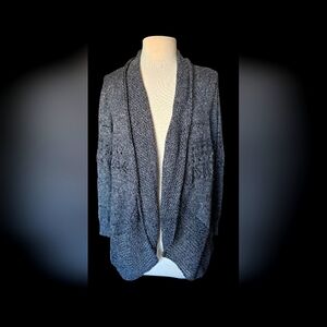 Style & Co. Charcoal Open-Front Cardigan